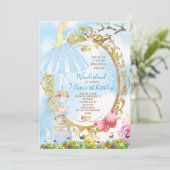 Alice in Wonderland Birthday Party Kaart (Staand voorkant)