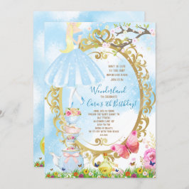 Alice in Wonderland Birthday Party Kaart