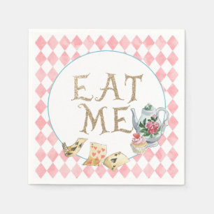 Alice in Wonderland Birthday Party Napkins eet me  Servet