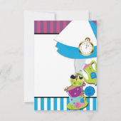 Alice in Wonderland Birthday Party Table Number Kaart (Achterkant)