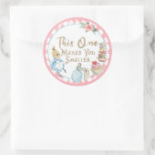 Alice in Wonderland Birthday Sticker, Favor, Label (Tas)
