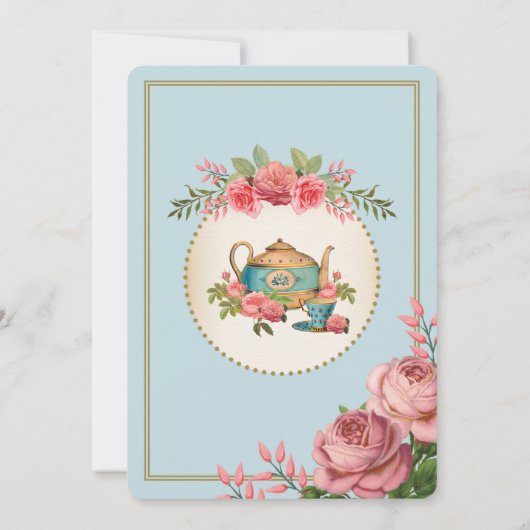 Alice in Wonderland: Birthday Tea Party Kaart (Achterkant)