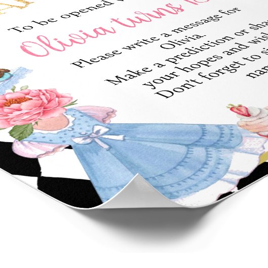 Alice in Wonderland Birthday Time Capsule Poster (Hoek)