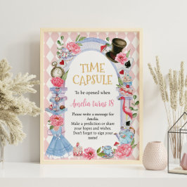 Alice in Wonderland Birthday Time Capsule Poster