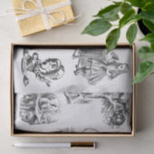 Alice in Wonderland Black en White Tissue Paper Tissuepapier (Geschenk)