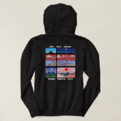 Alice in Wonderland Black Hoodie beroemd gemaakt d (Design achterkant)