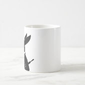 Alice in Wonderland Black Mr Rabbit Silhouette Koffiemok (Center)