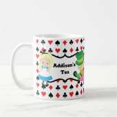 Alice in Wonderland Black Red Card Deck Monogram Koffiemok (Links)
