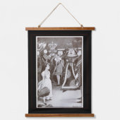  Alice in Wonderland Black White Fine Art | Hangend Wandkleed (Voorkant)