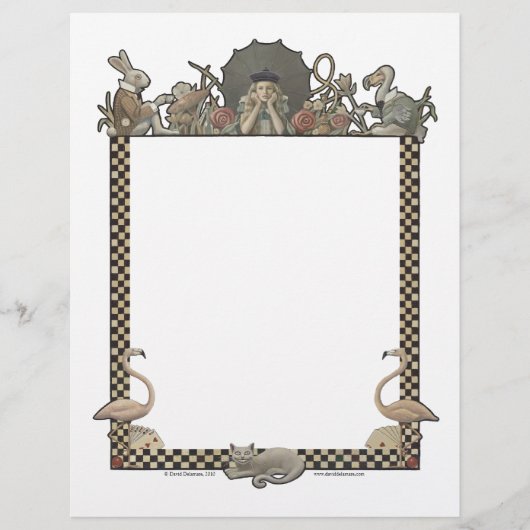 Alice in Wonderland Blank Letterhead van Delamare Briefhoofd (Voorkant)