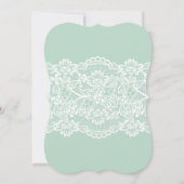 Alice in Wonderland — blauwgroen uitnodiging tot s (Achterkant)