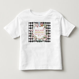 Alice in Wonderland Bloem Frame  1e verjaardag Kinder Shirts