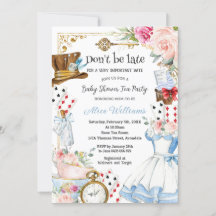 Alice in Wonderland Bloemen Baby shower Tea Party