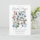 Alice in Wonderland Bloemen Vrijgezellenfeest Kaart (Staand voorkant)