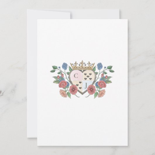  Alice in Wonderland Bloemen Vrijgezellenfeest Kaart (Achterkant)