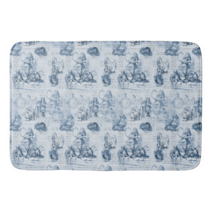 Alice in Wonderland Blue  Book Bathmat Badmat