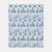 Alice in Wonderland Blue  Book Blanket Fleece Deken (Voorkant)