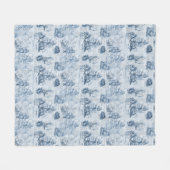 Alice in Wonderland Blue  Book Blanket Fleece Deken (Voorkant (Horizontaal))