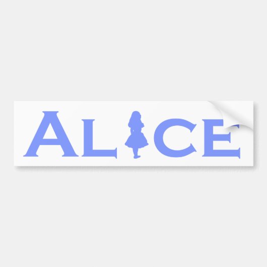 Alice in Wonderland Blue Bumpersticker (Voorkant)