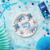 Alice in Wonderland Blue Cheshire Cat Paper Bord (Feest)
