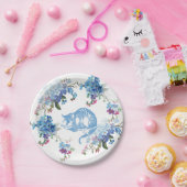 Alice in Wonderland Blue Cheshire Cat Paper Bord (Feest)