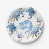 Alice in Wonderland Blue Cheshire Cat Paper Bord (Voorkant)