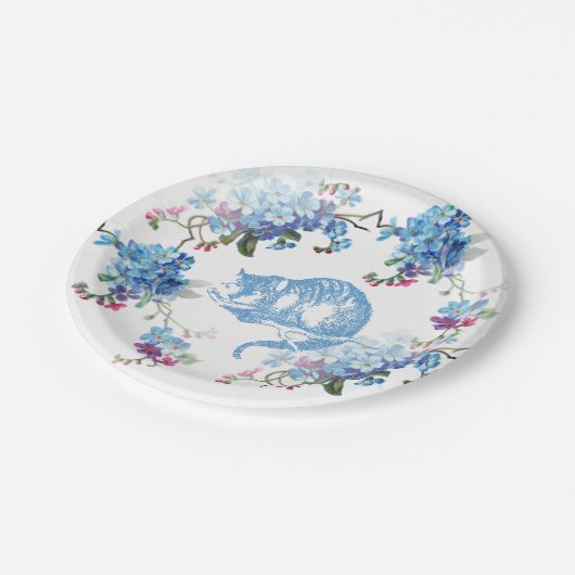Alice in Wonderland Blue Cheshire Cat Paper Bord (Gekanteld)
