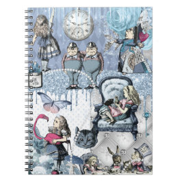 Alice in Wonderland Blue Ice Glitter Notitieboek