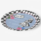  Alice in Wonderland Blue Paper Party Bord (Gekanteld)