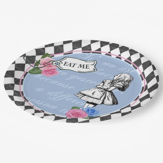  Alice in Wonderland Blue Paper Party Bord (Gekanteld)