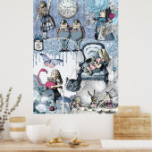 Alice in Wonderland Blue Poster (Keuken)