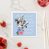 Alice in Wonderland Blue Rabbit Napkins Servet (Insitu)