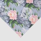 Alice in Wonderland Blue Roze Roses Tissue Paper Tissuepapier (Detail)