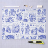 Alice in Wonderland Blue Toile Quotes Tissuepapier (Craft)