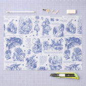 Alice in Wonderland Blue Toile Quotes Tissuepapier (Craft)
