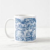 Alice in Wonderland Blue & White Toils Koffiemok (Links)