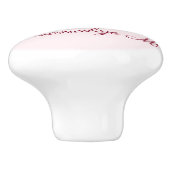 Alice in Wonderland Blush Floral Keramische Knop (Zijkant)