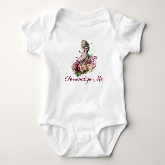 Alice in Wonderland Blush Floral Romper (Voorkant)