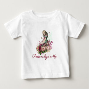 Alice in Wonderland Blush Florale Gepersonaliseerd