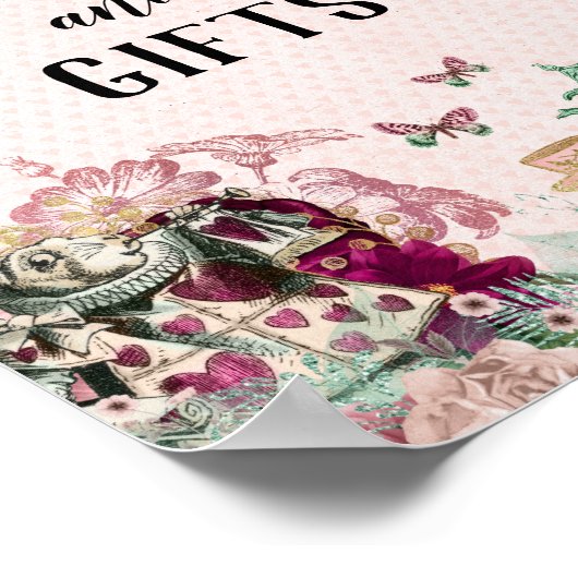 Alice in Wonderland Blush & Mint Kaarten & Geschen Poster (Hoek)
