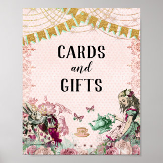 Alice in Wonderland Blush & Mint Kaarten & Geschen Poster