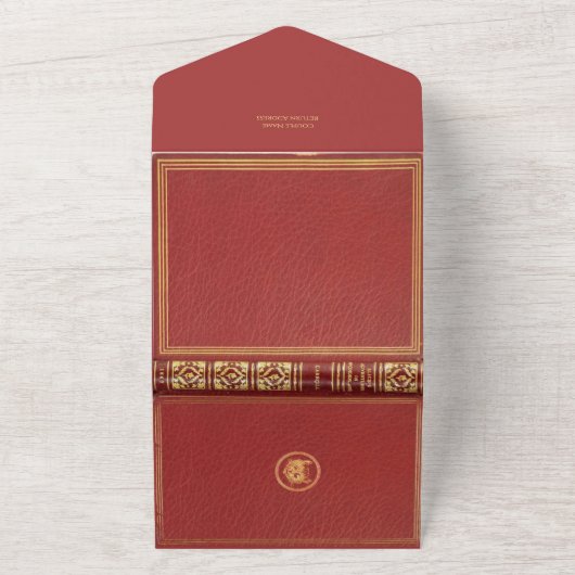 Alice in Wonderland Boek All In One Uitnodiging (Buitenkant)