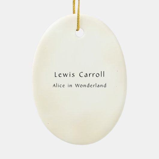 Alice in Wonderland Boekcitaten Keramisch Ornament (Achterkant)
