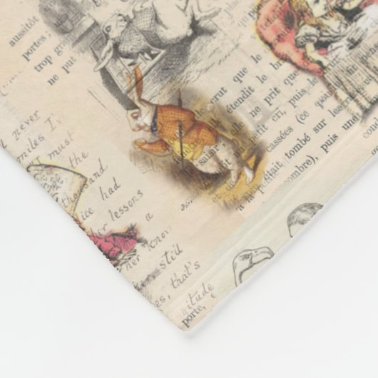 Alice in Wonderland  Book Fleece Blanket (Hoek)