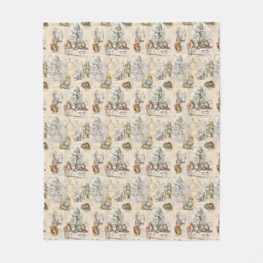 Alice in Wonderland  Book Fleece Blanket Deken (Voorkant)
