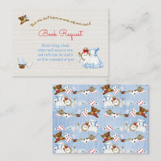 Alice in Wonderland Book Request Informatiekaartje (Voorkant / Achterkant)