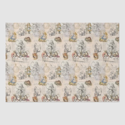 Alice in Wonderland Book Tissue Paper Tissuepapier (Voorkant)