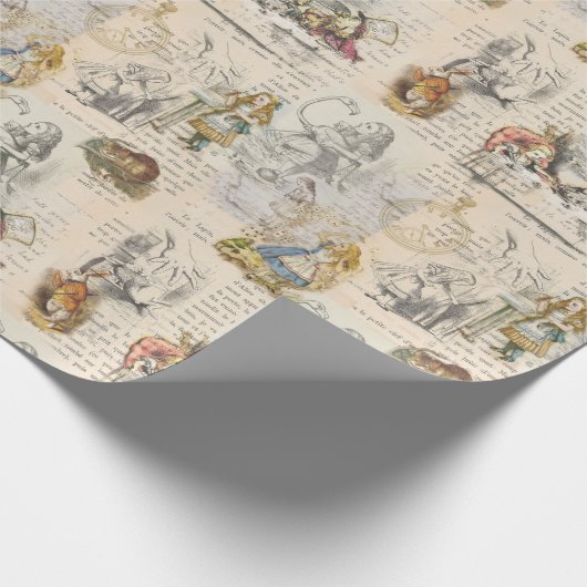 Alice in Wonderland Book Wrapping Paper Cadeaupapier (Hoek)