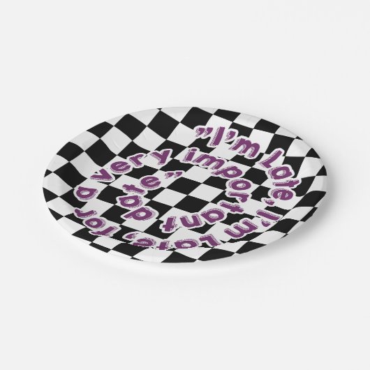 Alice in Wonderland Borden - White Rabbit Quote Papieren Bordje (Gekanteld)