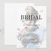 Alice in Wonderland Bridal Shower Kaart (Voorkant / Achterkant)